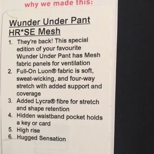 Wunder Under Pant Hi Rise Special Edition NWT